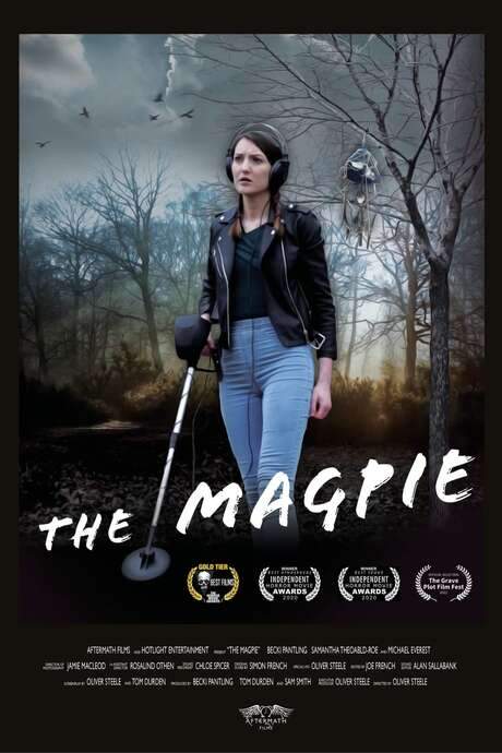 While searching for treasure deep within the woods, a young woman unexpectedly discovers a creature's hidden lair. She soon realizes they are both after the same valuable prize, leading to a confrontation and a struggle for possession of the hidden treasure.